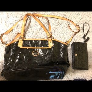 Coach handbag and matching wallet